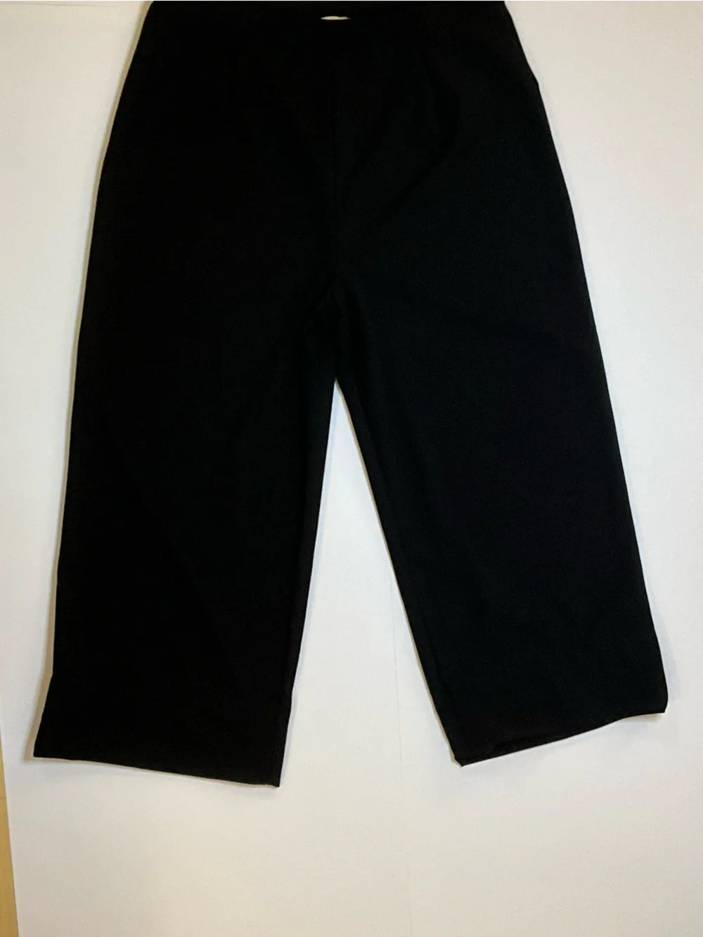 ASOS DESIGN Black High Waist Wide Leg Trousers Size 14 - Picture 3 of 6
